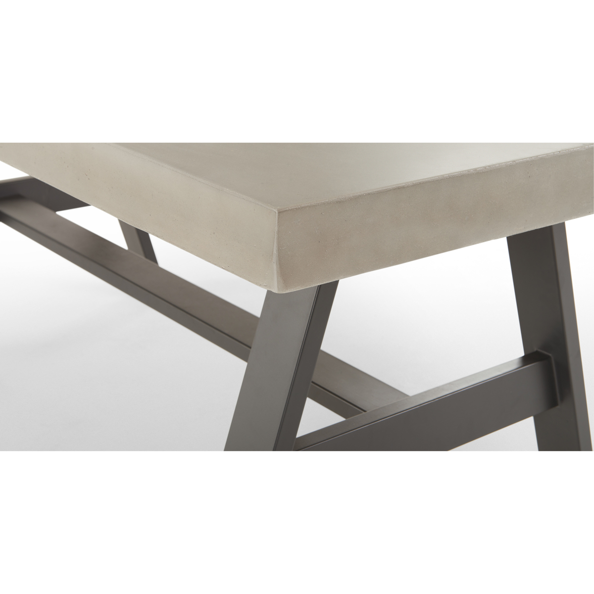 Edson Large Dining Table, Cement and Metal – image 5