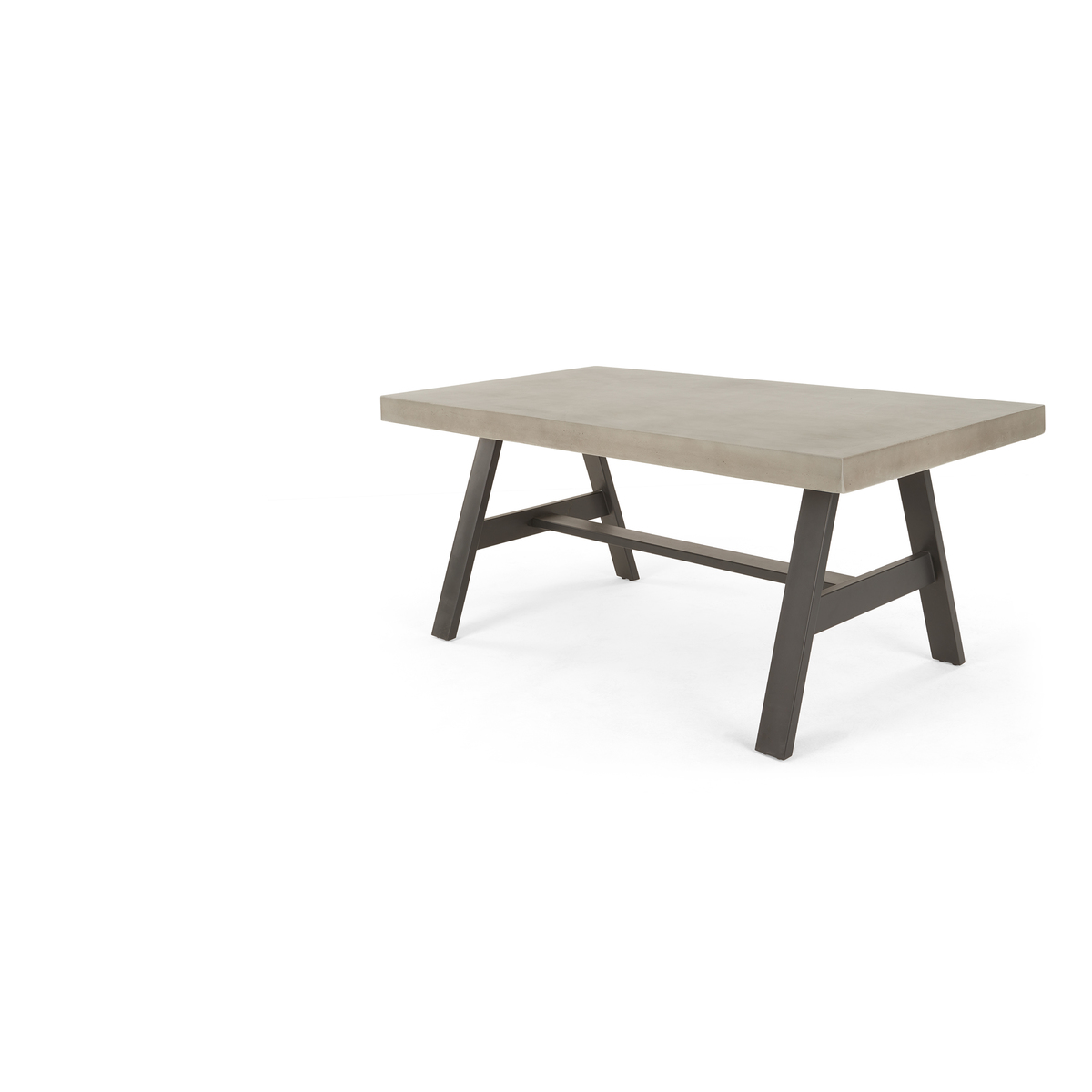 Edson Large Dining Table, Cement and Metal – image 8