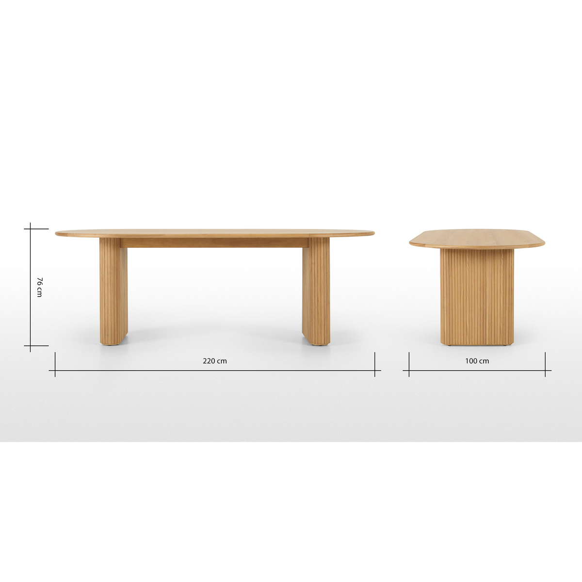 Tambo 8 Seat Dining Table, Oak – image 8