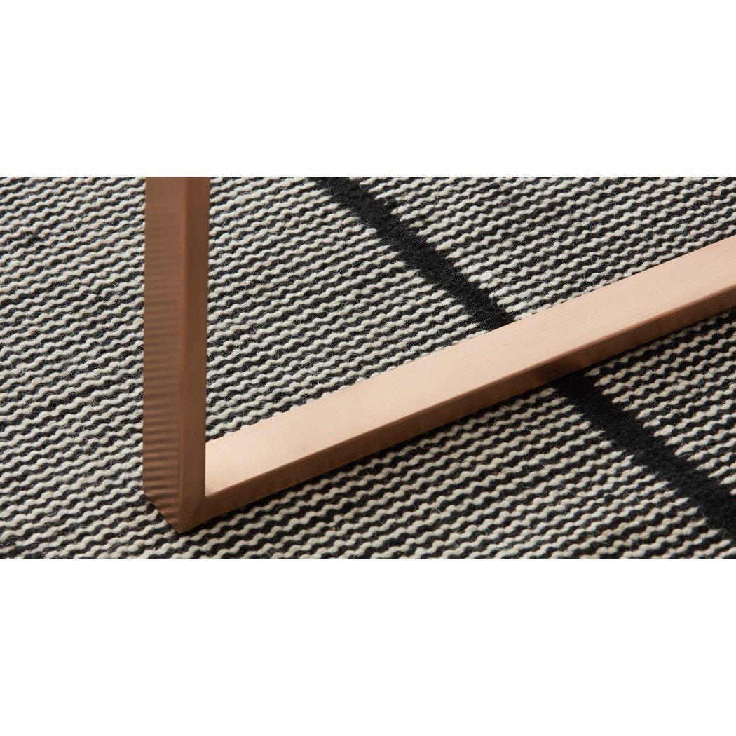 Haku Rectangular Dining Table, Copper and Glass – image 5