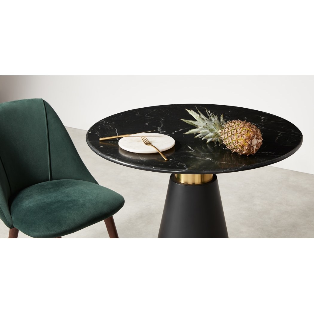 Bimba Dining Table, Black Marble and Brass – image 6