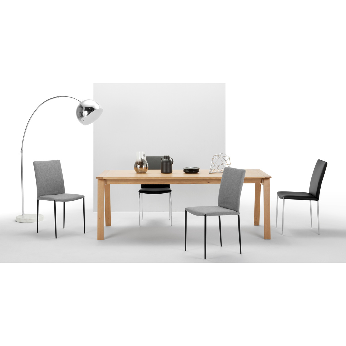 Luka 6-10 Seat Extending Dining Table, Oak – image 2