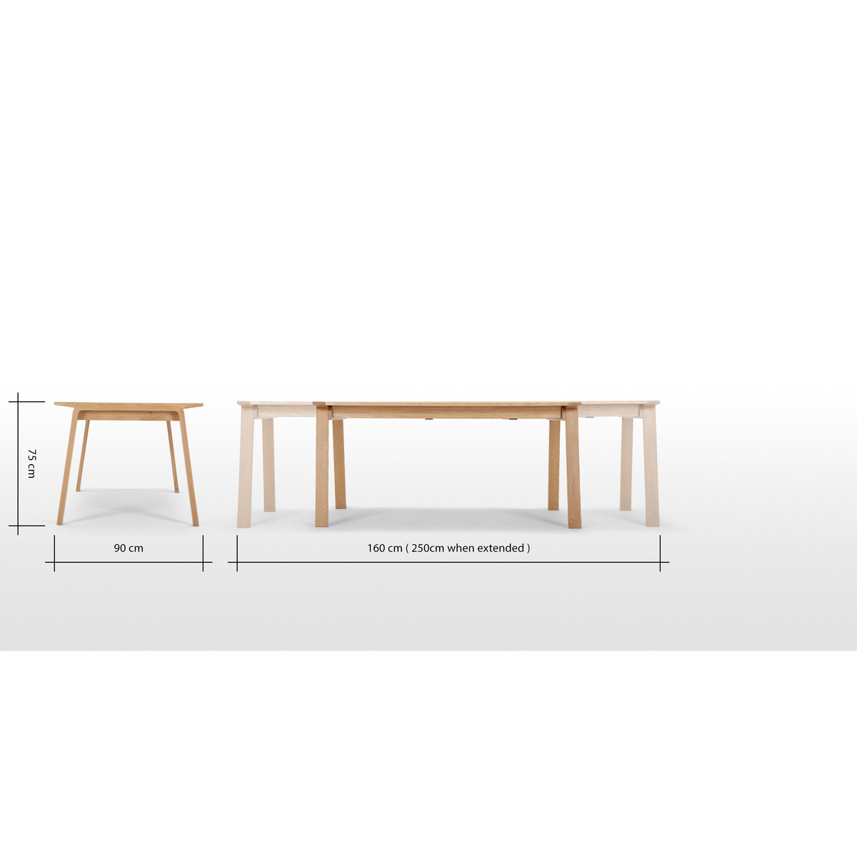 Luka 6-10 Seat Extending Dining Table, Oak – image 8