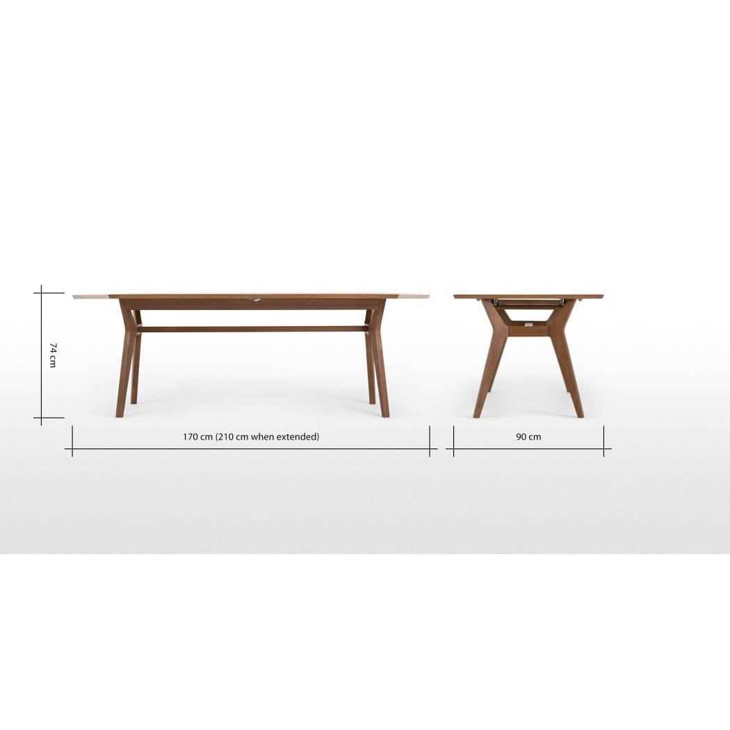 Jenson Extending Dining Table, Dark Stain Oak – image 3