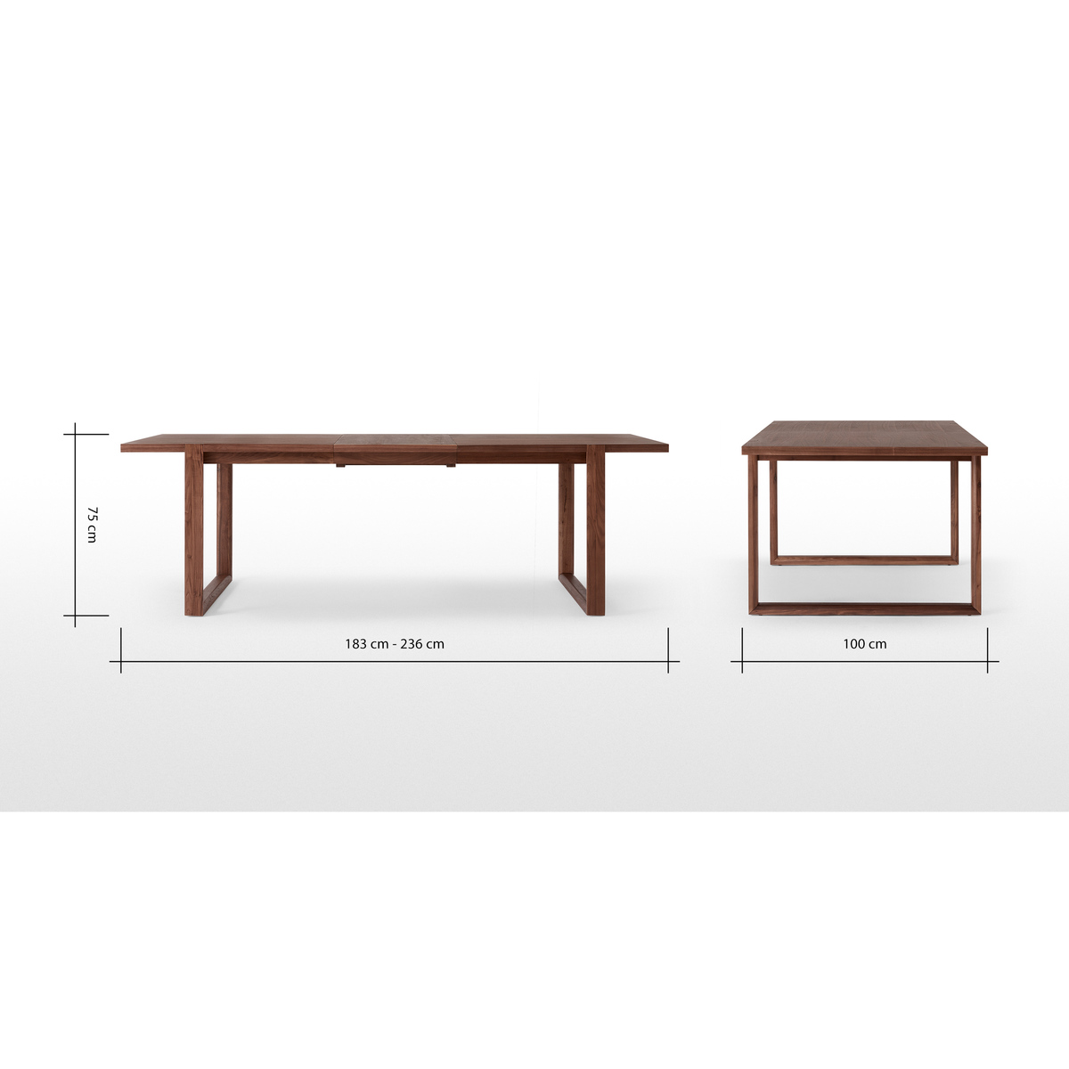 Nuno 6 - 8 Seat Extending Dining Table, Walnut – image 11