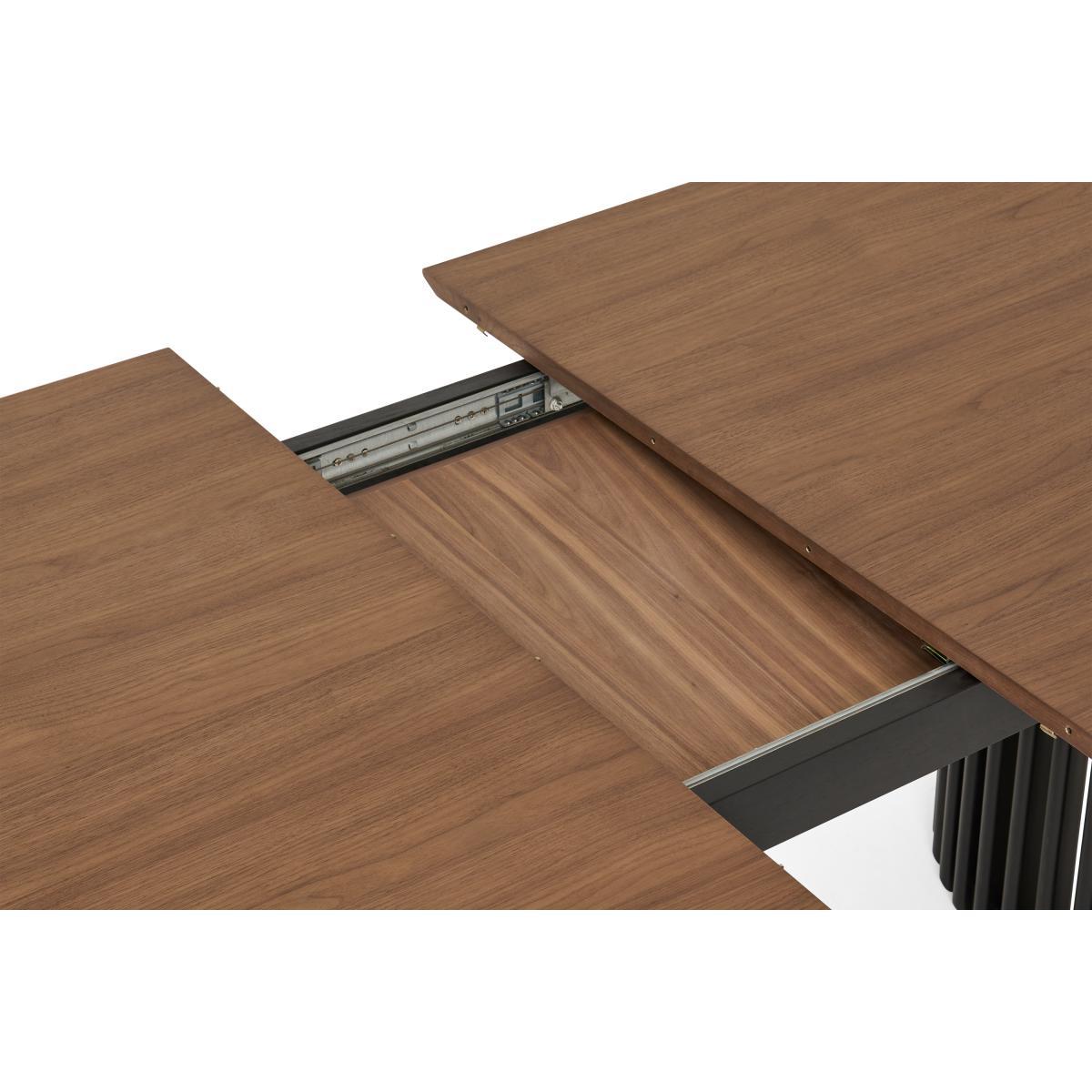 Zaragoza 6-10 Seat Extending Dining Table, Walnut & Charcoal Black – image 11