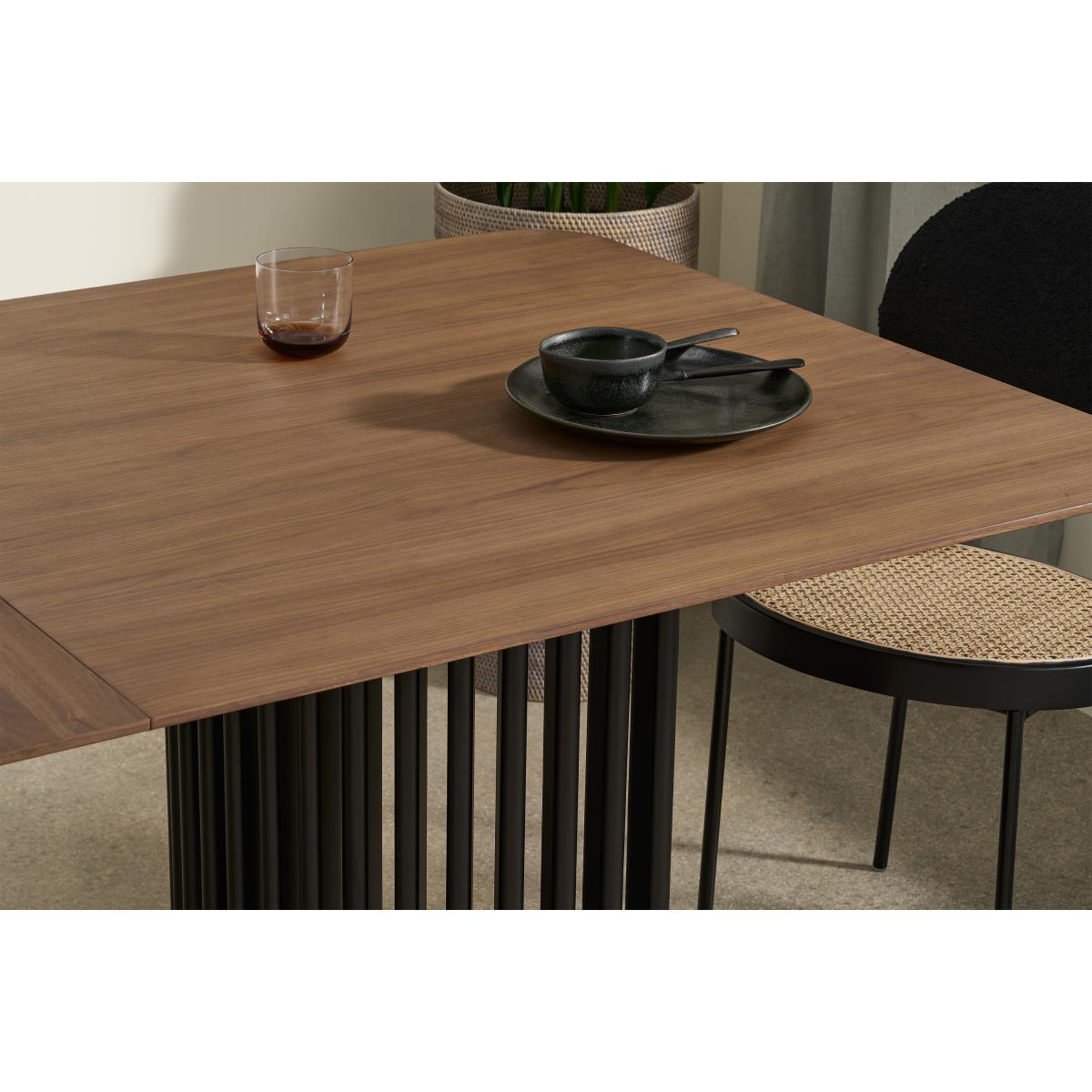 Zaragoza 6-10 Seat Extending Dining Table, Walnut & Charcoal Black – image 5