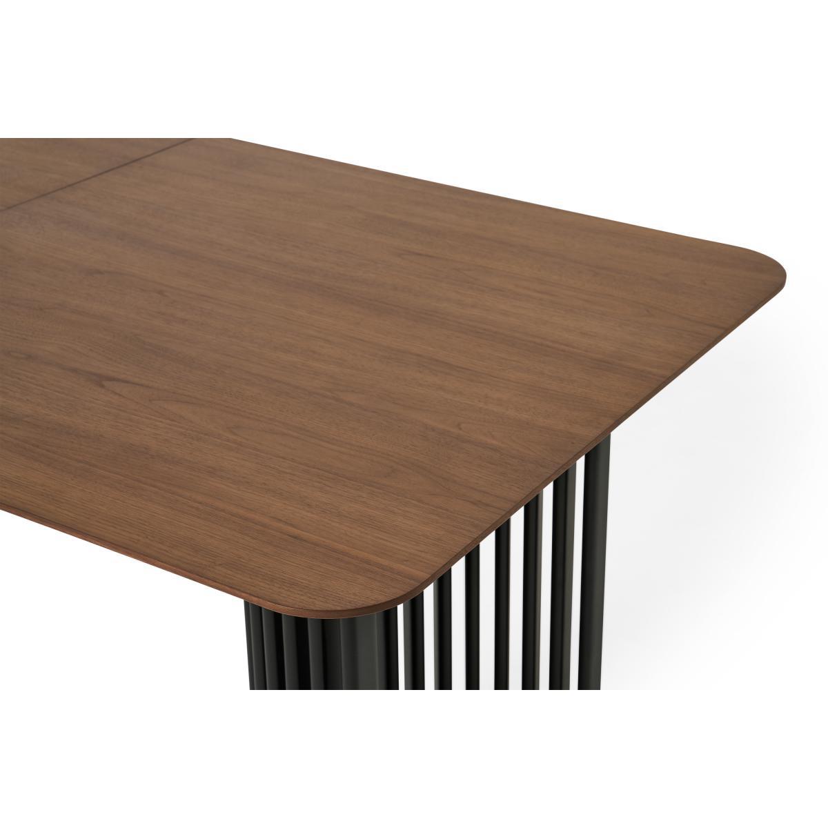 Zaragoza 6-10 Seat Extending Dining Table, Walnut & Charcoal Black – image 8