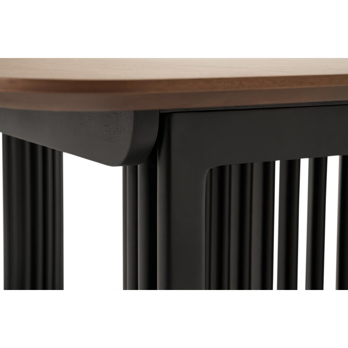 Zaragoza 6-10 Seat Extending Dining Table, Walnut & Charcoal Black – image 9