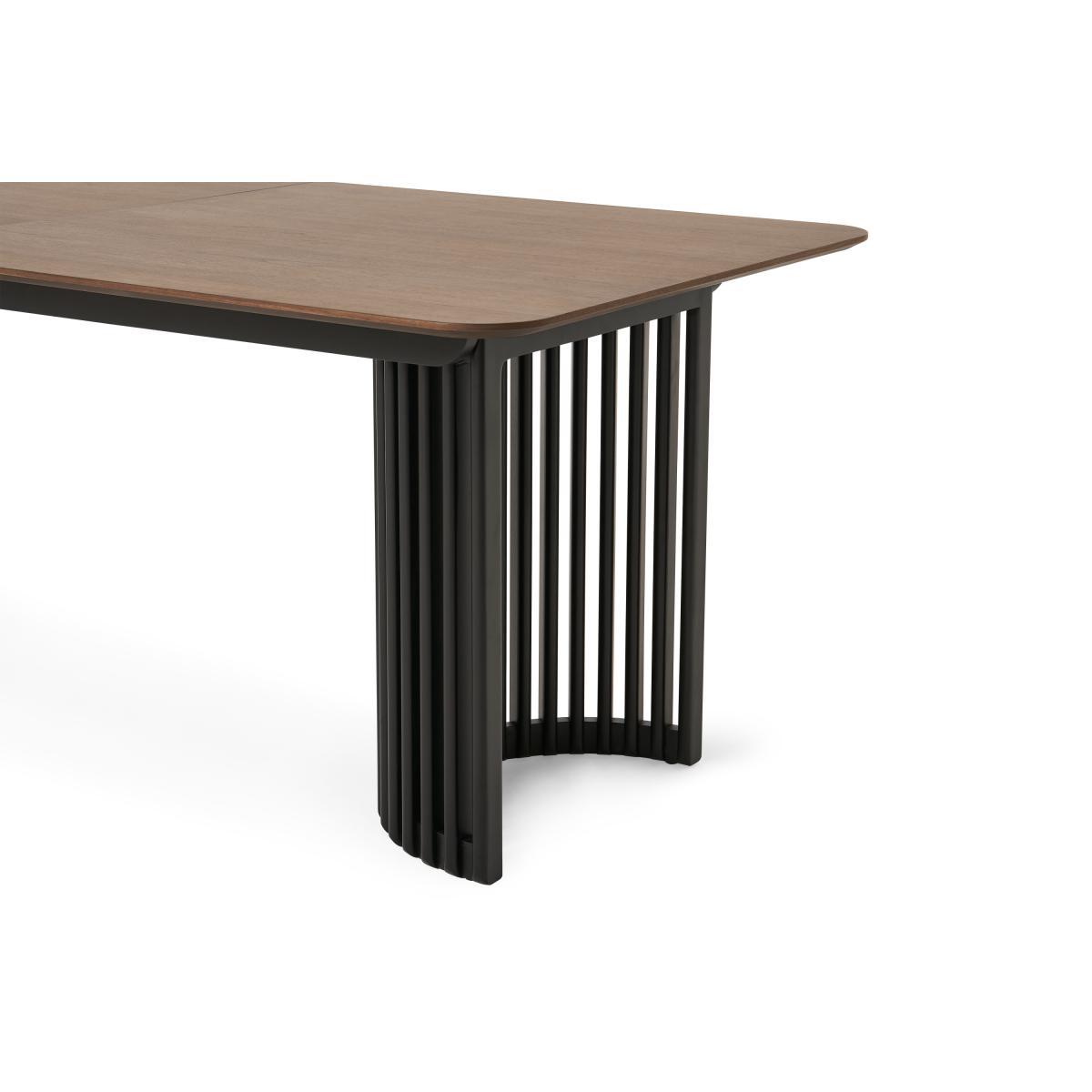 Zaragoza 6-10 Seat Extending Dining Table, Walnut & Charcoal Black – image 10