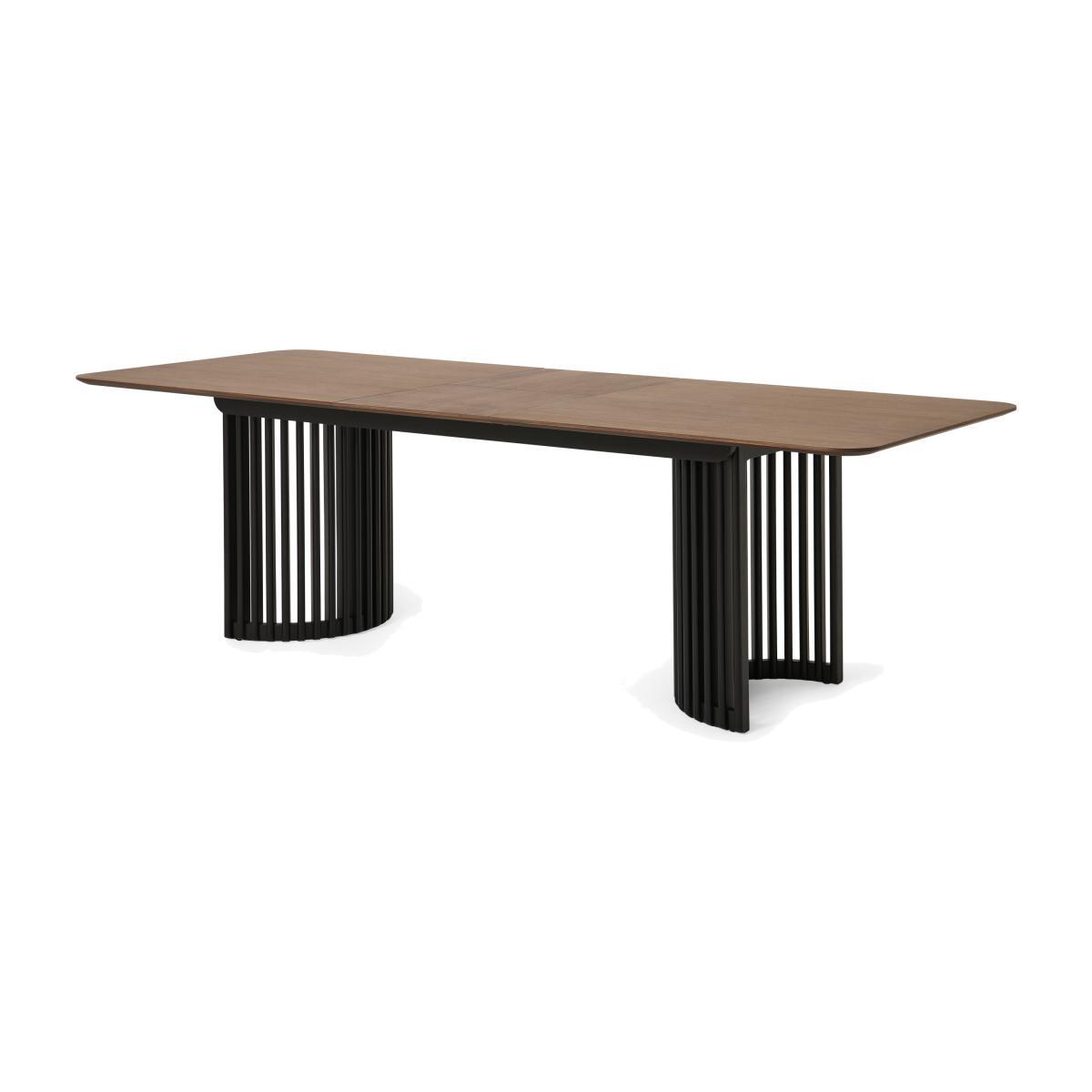 Zaragoza 6-10 Seat Extending Dining Table, Walnut & Charcoal Black – image 1