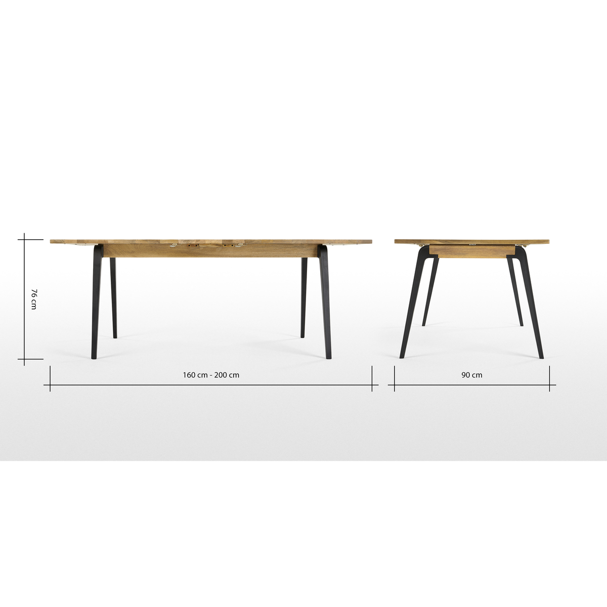 Lucien 8 Seat Extending Dining Table, Light Mango Wood – image 8