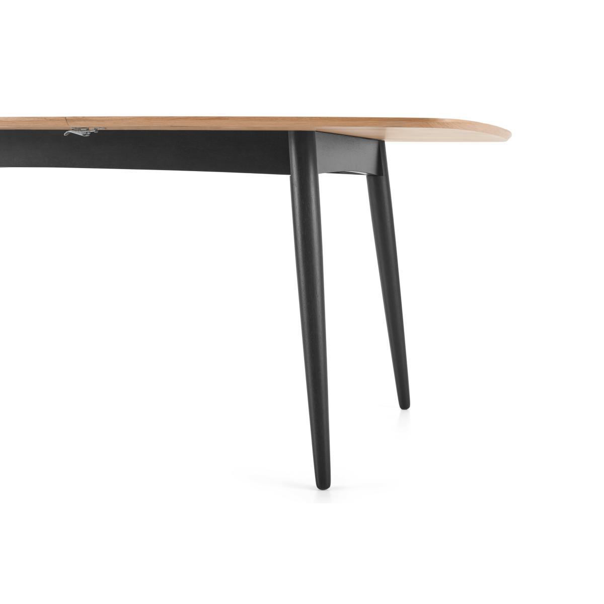 Deauville 6-8 Seat Extending Dining Table, Oak & Charcoal Black – image 8