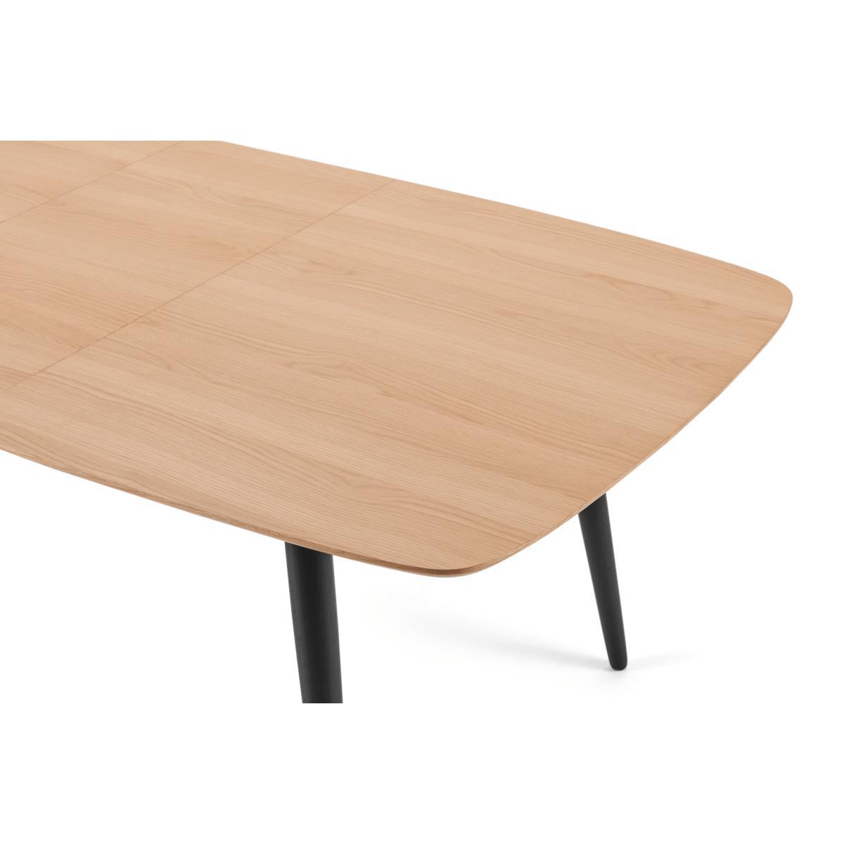 Deauville 6-8 Seat Extending Dining Table, Oak & Charcoal Black – image 9