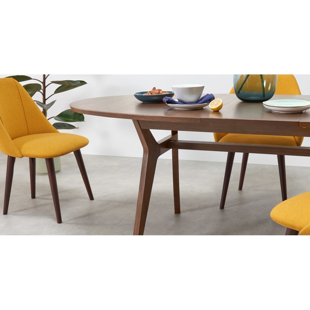 Jenson Oval Extending Dining Table, Dark Stain Oak – image 7