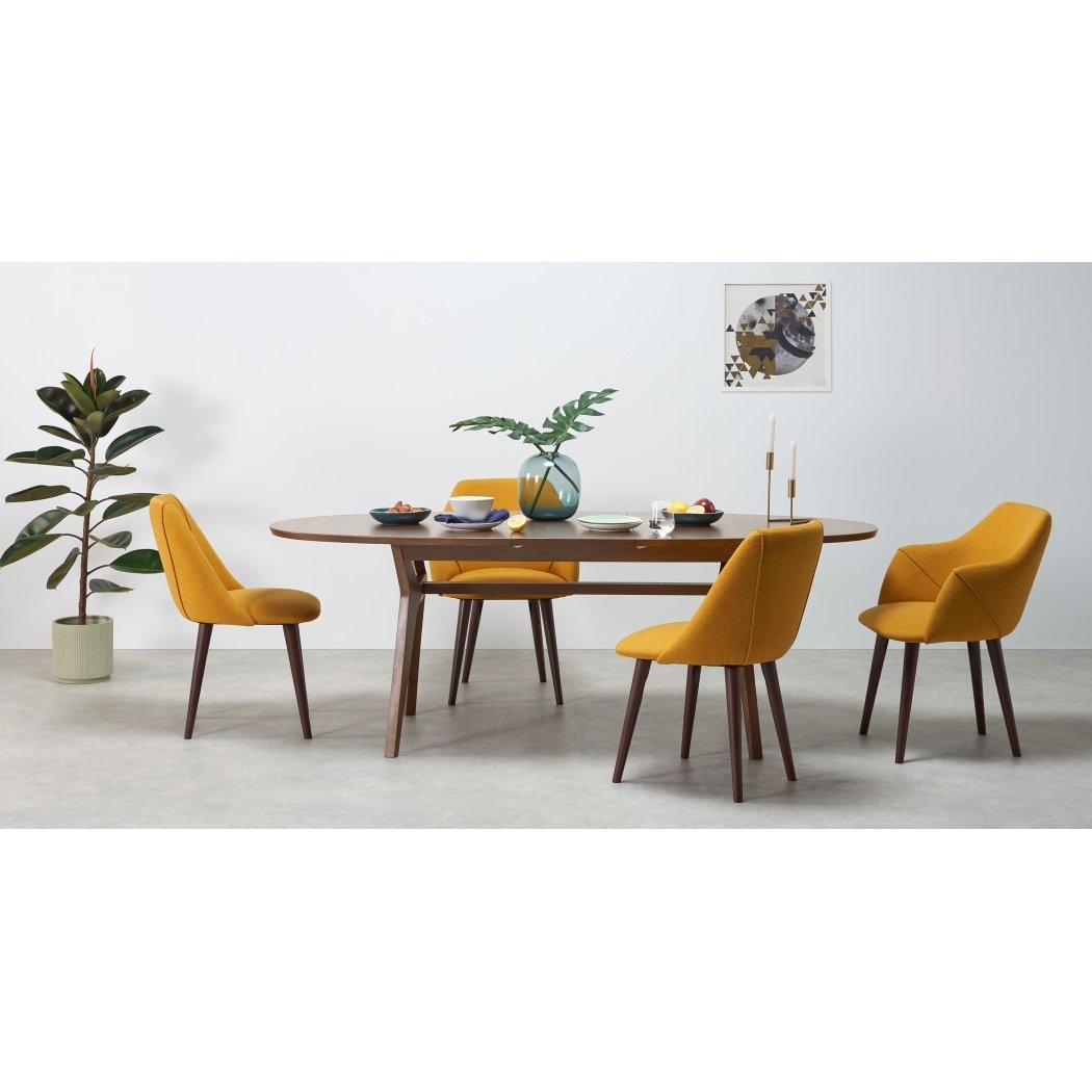 Jenson Oval Extending Dining Table, Dark Stain Oak – image 8