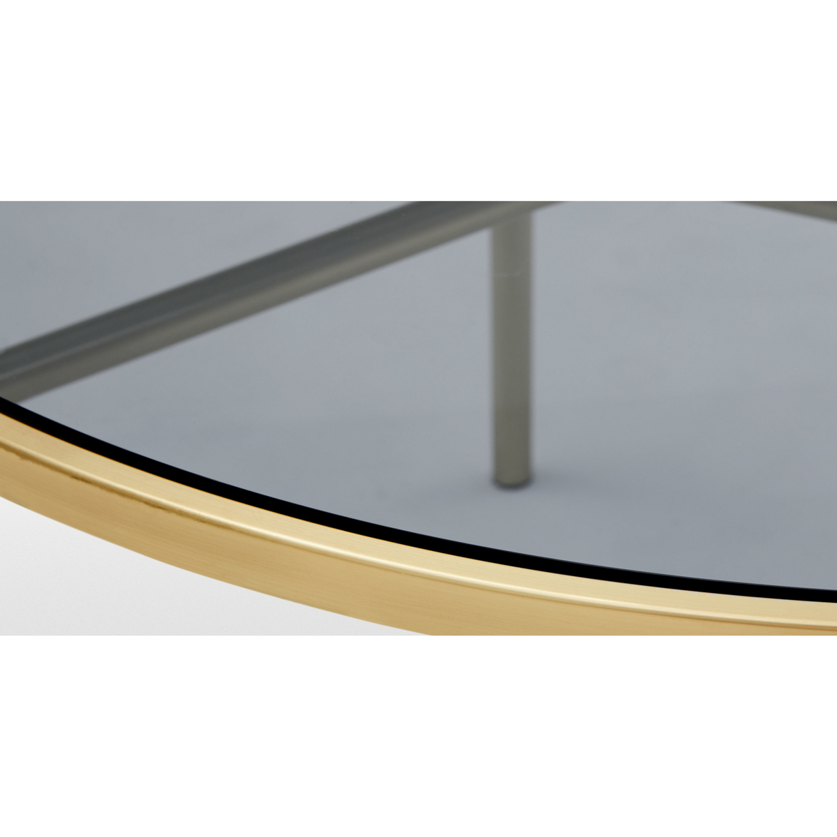 Stanley 4 Seat Round Dining Table, Glass and Metal – image 5