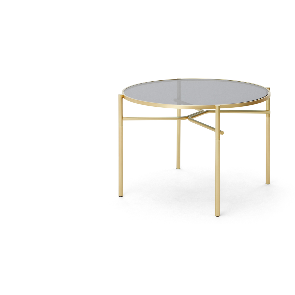 Stanley 4 Seat Round Dining Table, Glass and Metal – image 6