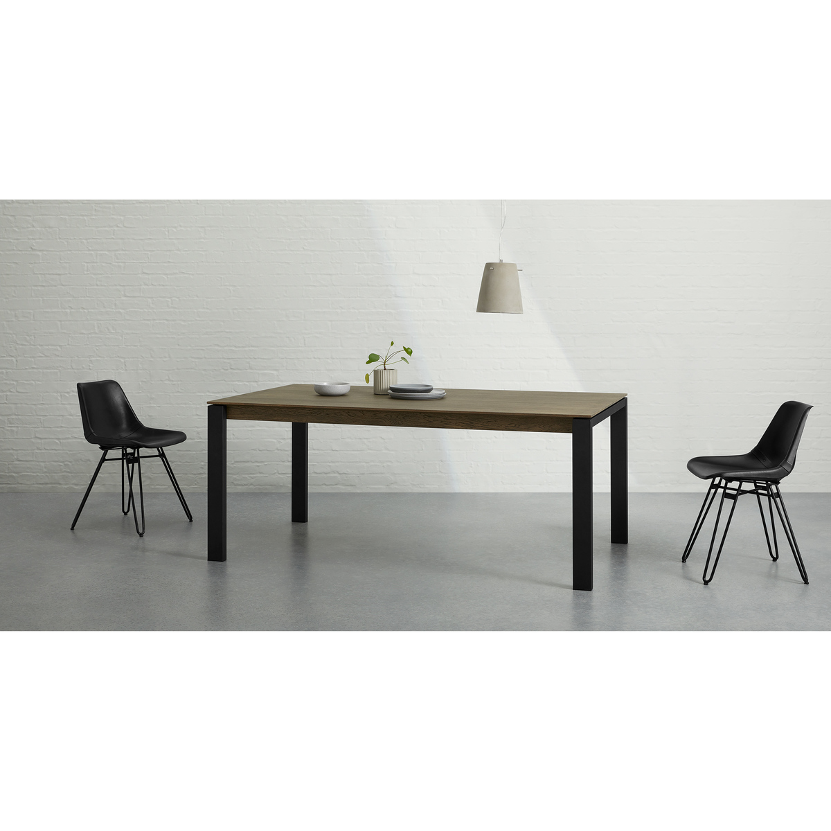 Custom MADE Corinna 12 Seat Dining Table, Smoked Oak and Brass – image 2