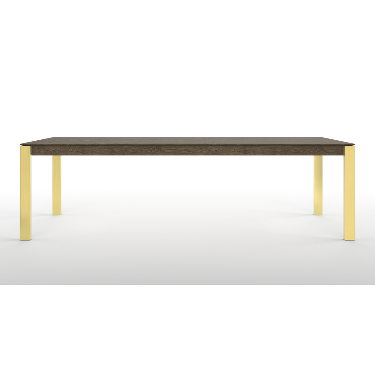 Custom MADE Corinna 12 Seat Dining Table, Smoked Oak and Brass – image 3