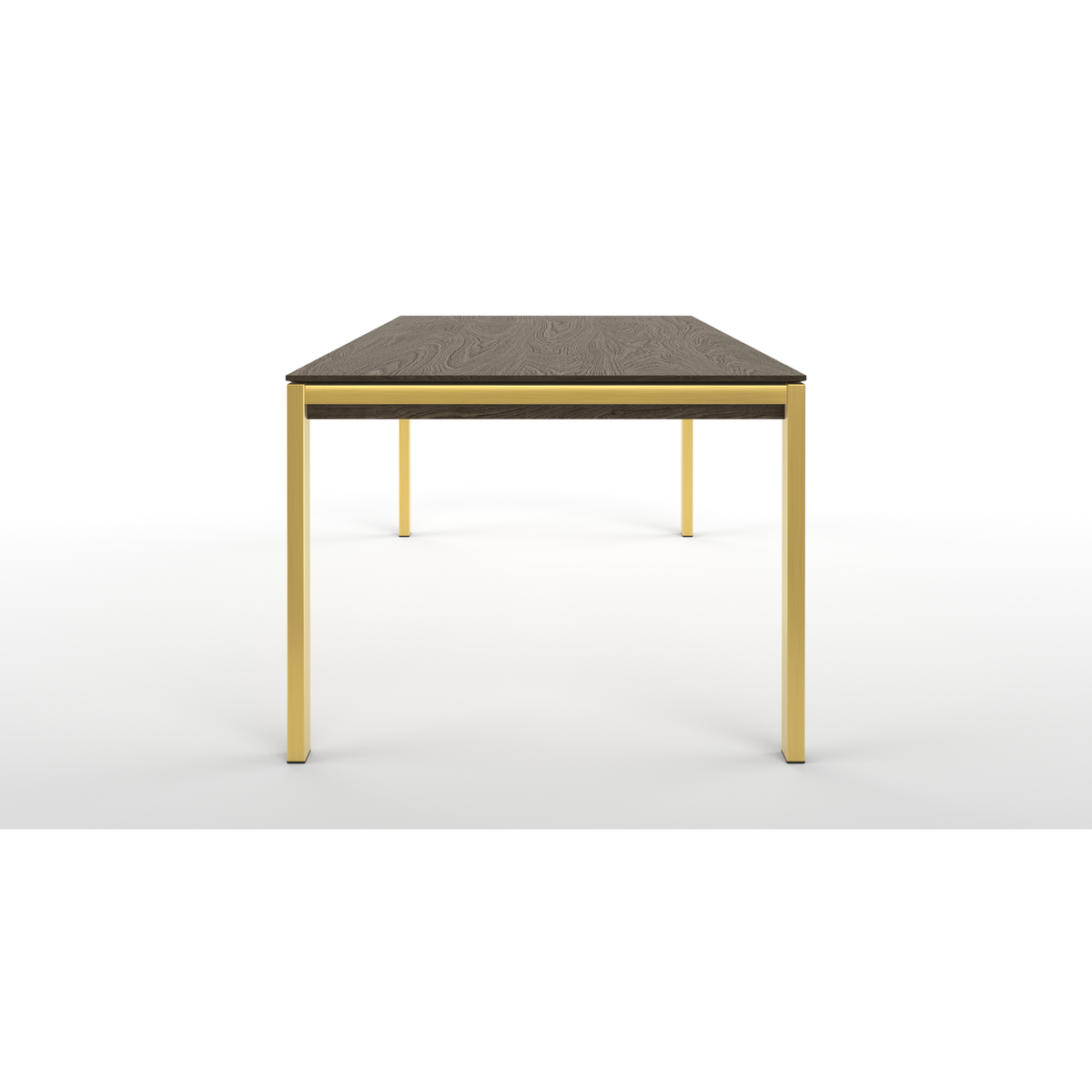 Custom MADE Corinna 12 Seat Dining Table, Smoked Oak and Brass – image 5