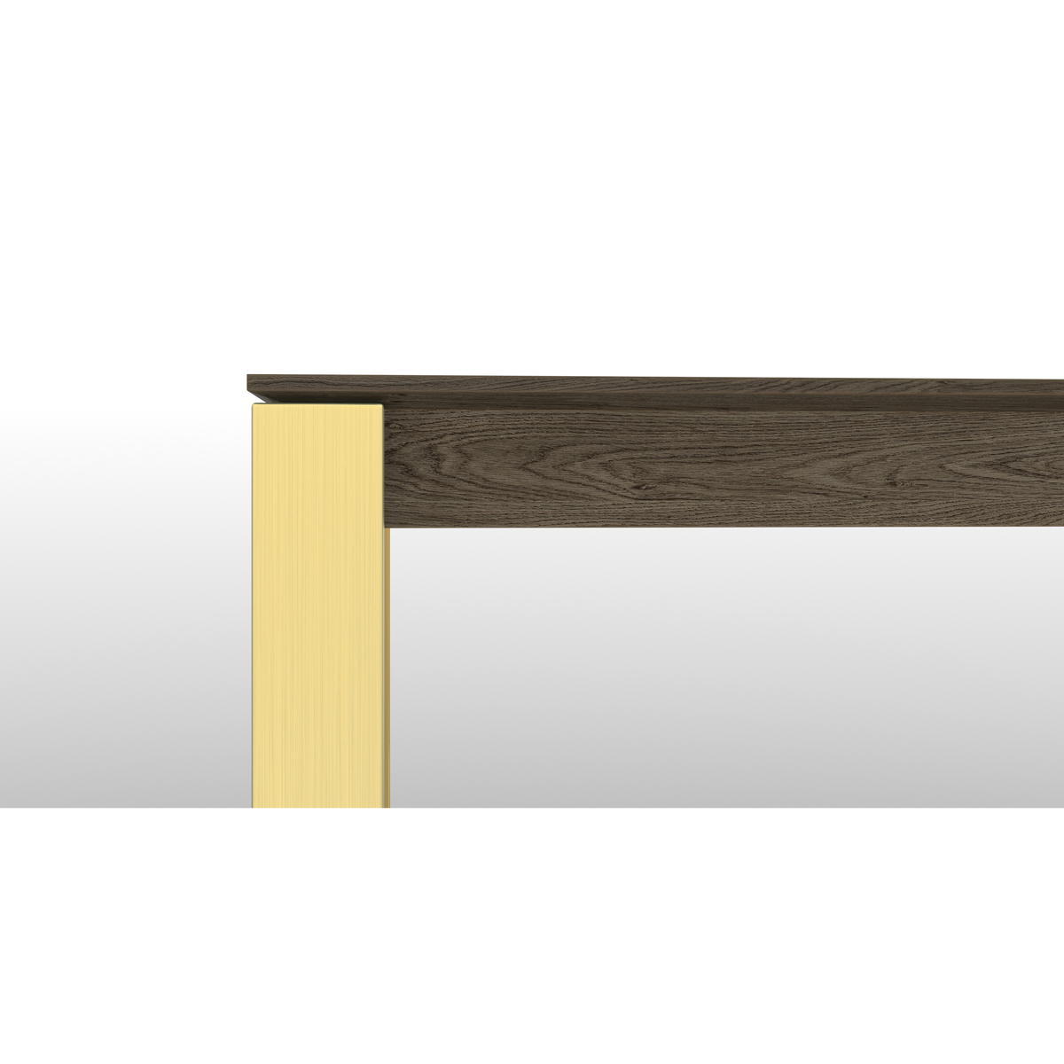 Custom MADE Corinna 12 Seat Dining Table, Smoked Oak and Brass – image 6