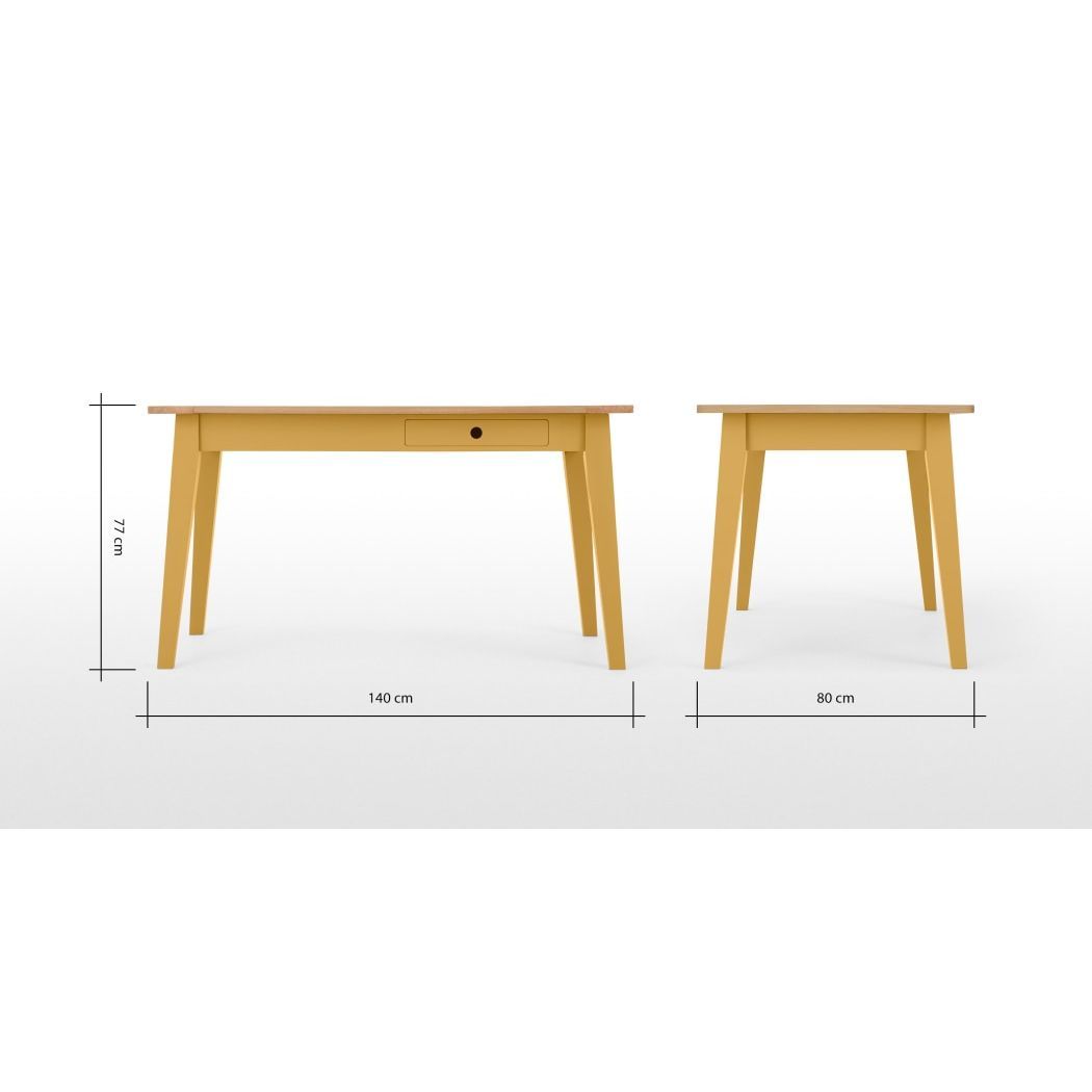 Ralph Compact Dining Table, Mustard Yellow – image 7