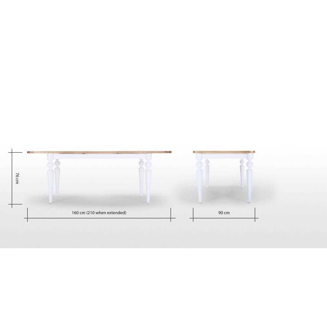 Betty Extending Dining Table, White – image 7