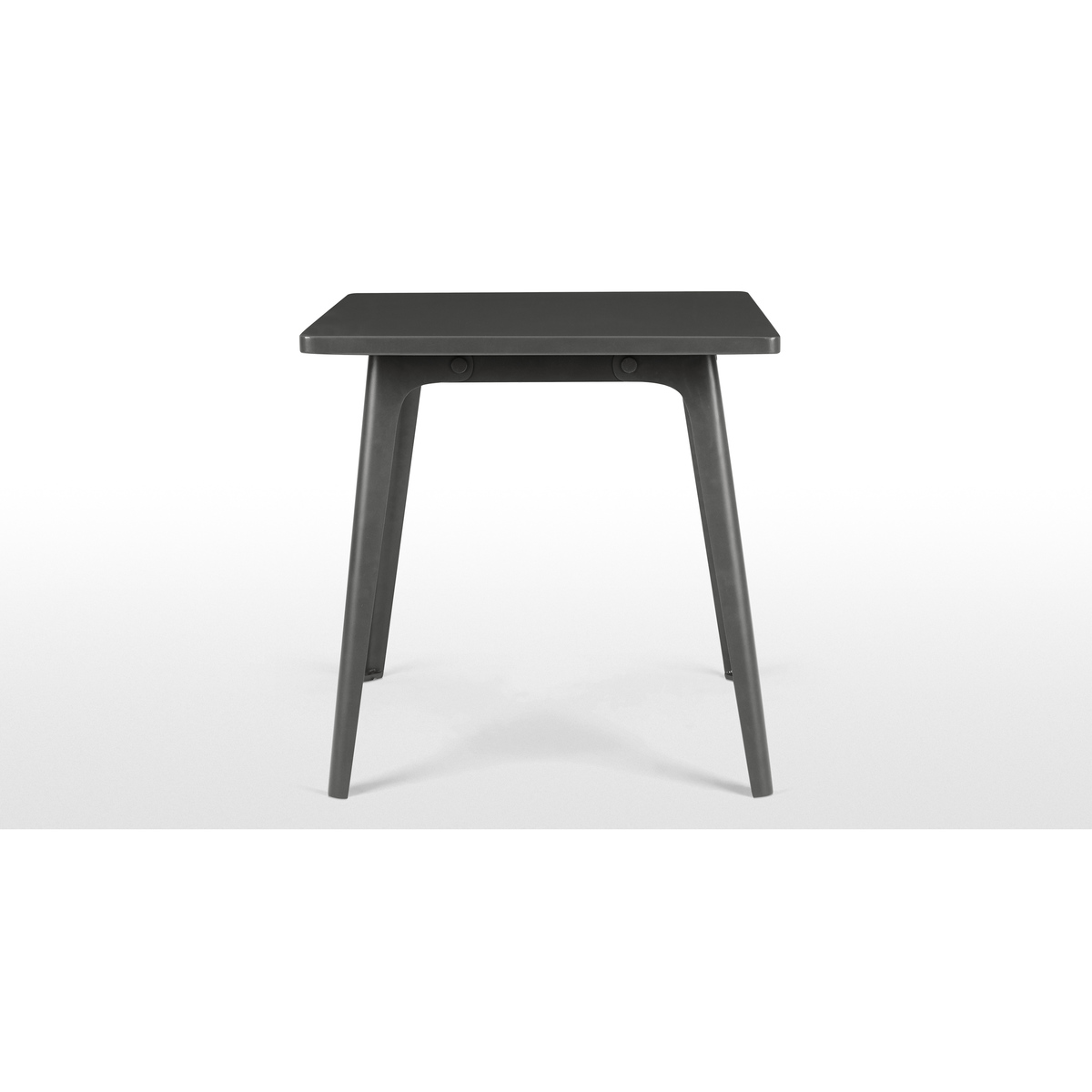Edny 4 Seat Square Compact Metal Dining Table, Grey – image 4