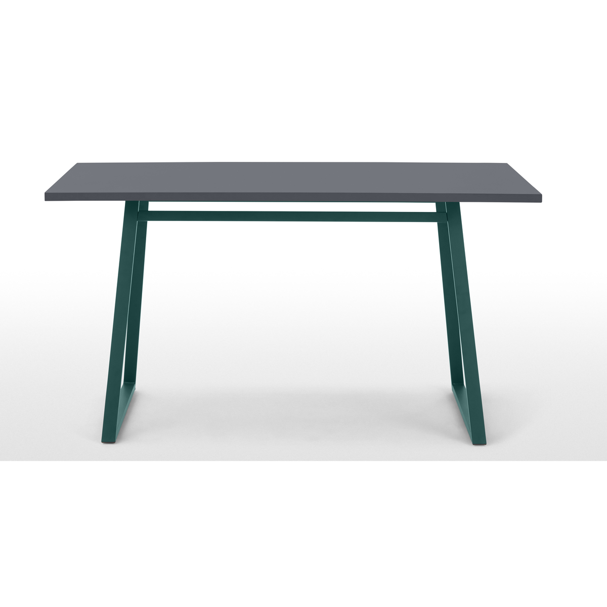 Catfield 4 Seat Rectangular Dining Kitchen Table, Green and Grey – image 4