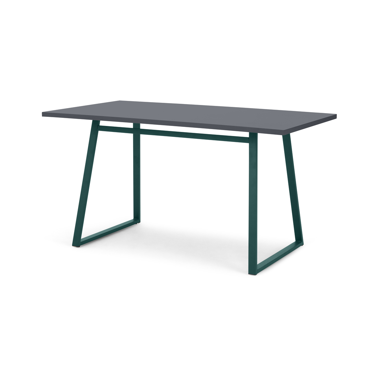 Catfield 4 Seat Rectangular Dining Kitchen Table, Green and Grey – image 8