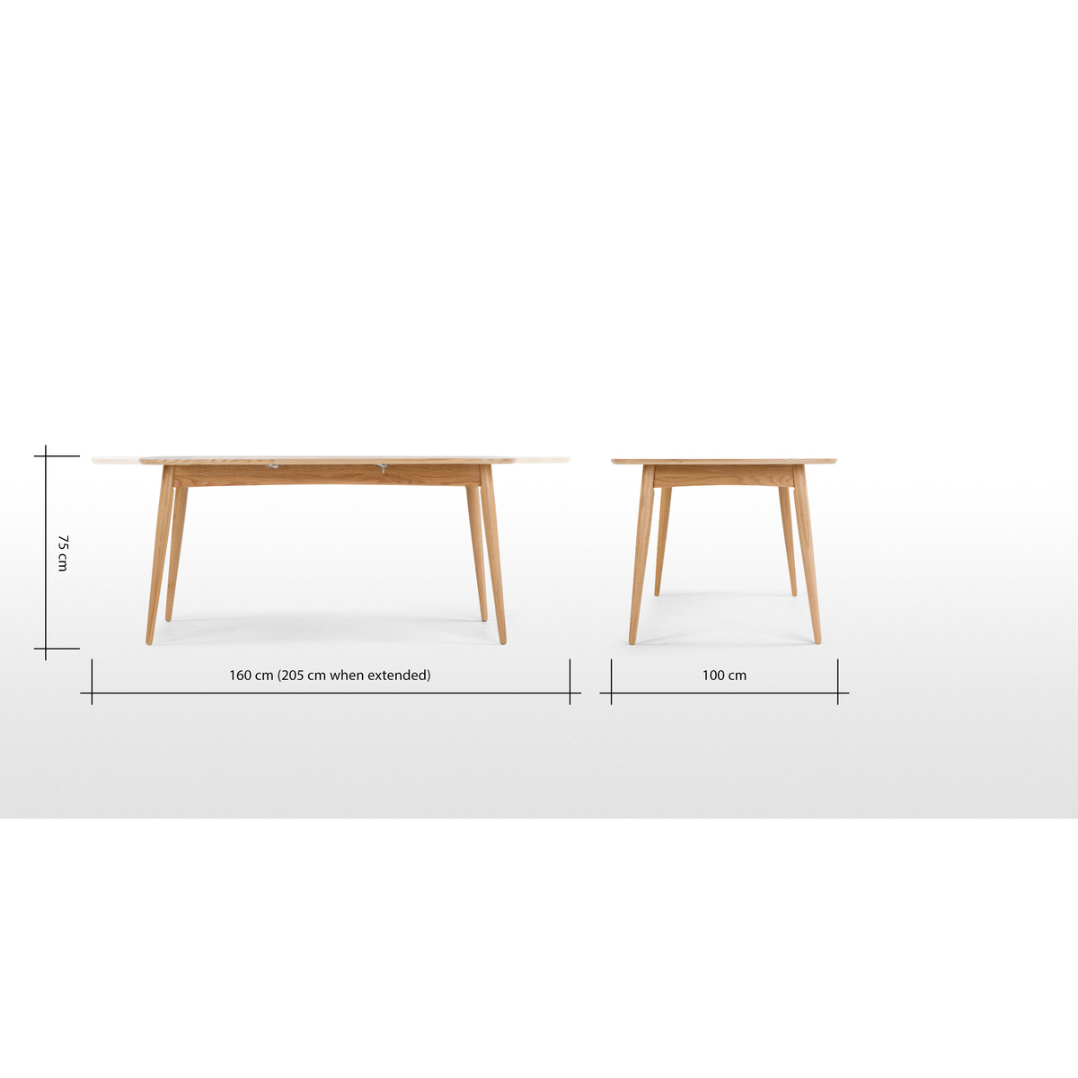 Deauville 6-8 Seat Extending Dining Table, Oak – image 11