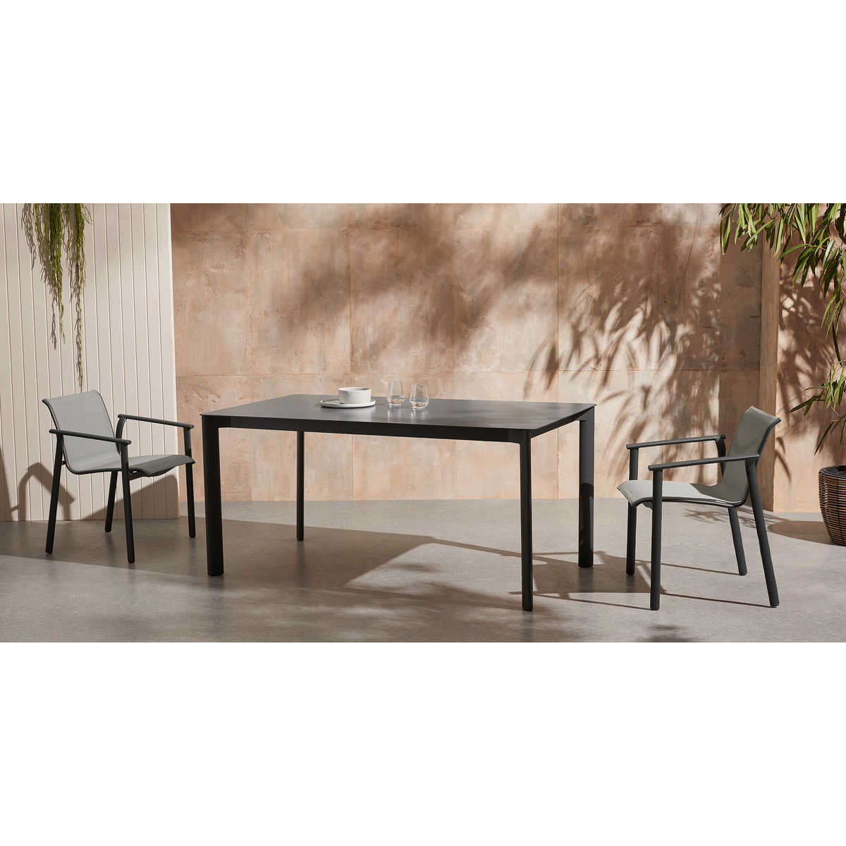 Merla Garden Dining Table, Dark Grey – image 2
