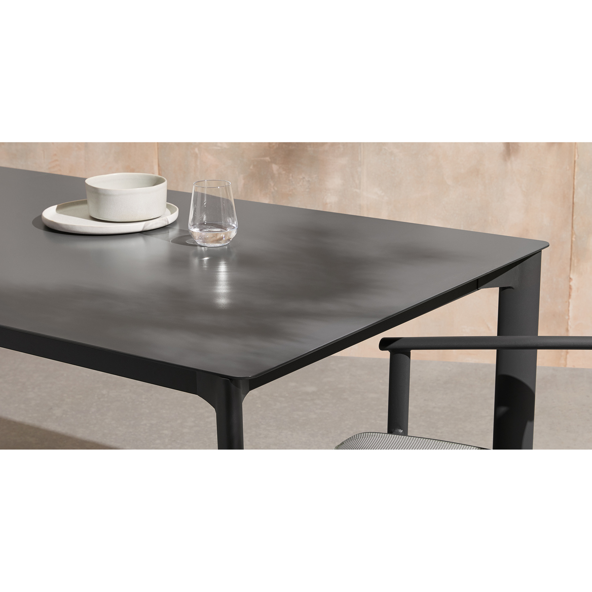 Merla Garden Dining Table, Dark Grey – image 3