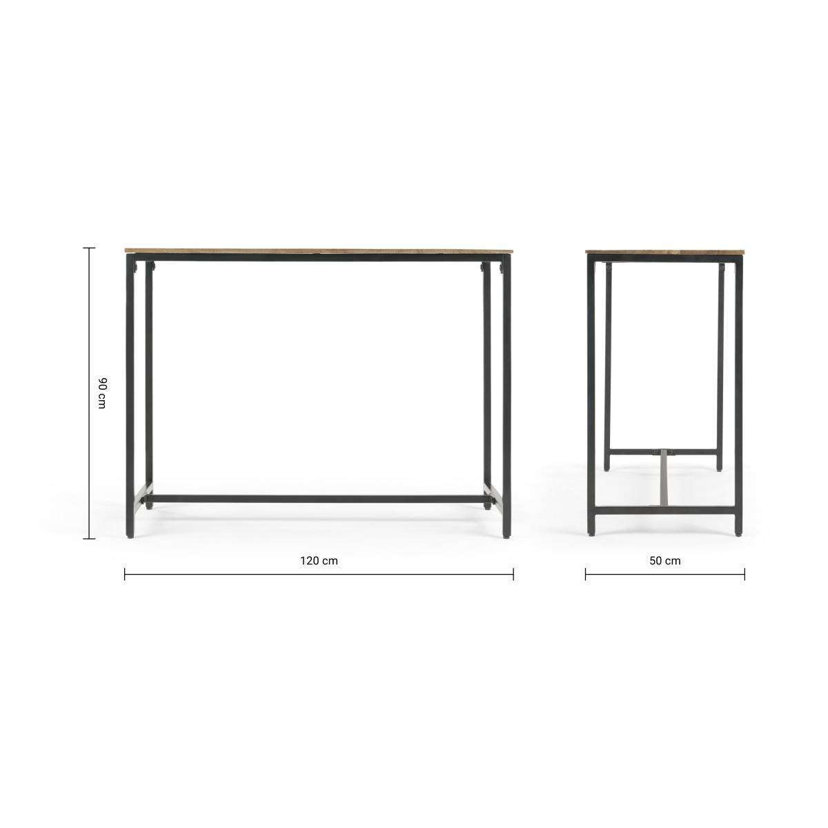 Lomond 4 Seat Bar Table, Mango wood and Black – image 9