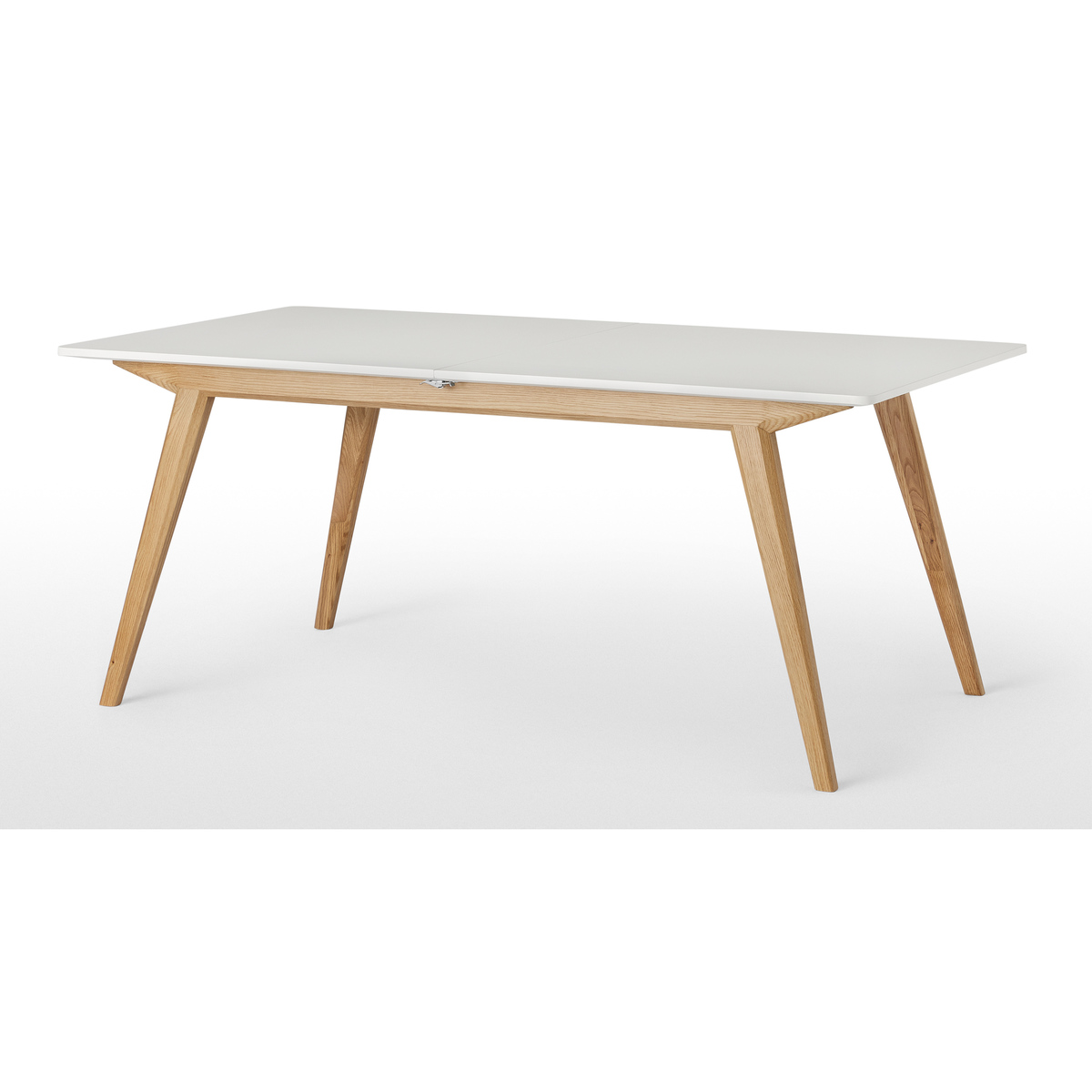 Aveiro 6-8 Seat Extending Dining Table, Natural Oak and White – image 12