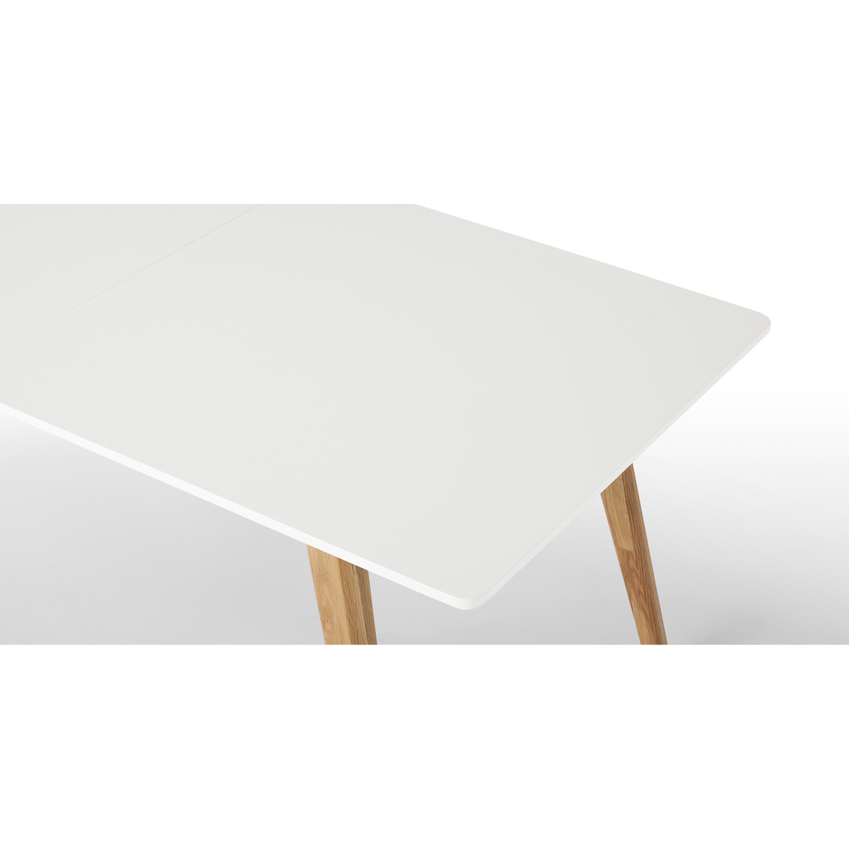 Aveiro 6-8 Seat Extending Dining Table, Natural Oak and White – image 3