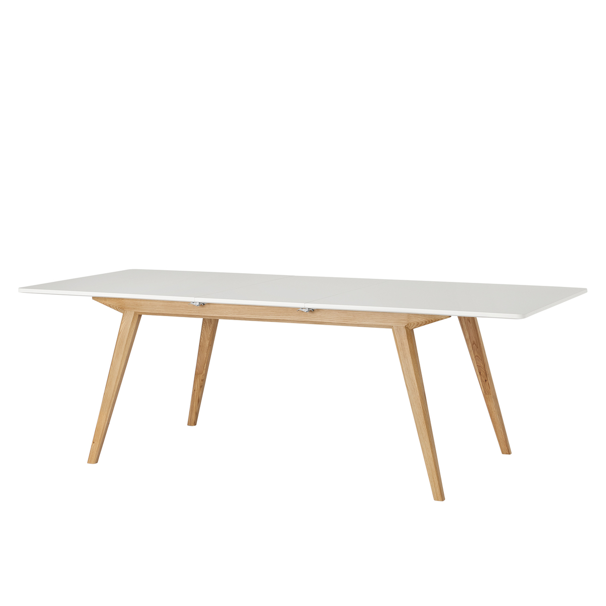 Aveiro 6-8 Seat Extending Dining Table, Natural Oak and White – image 6