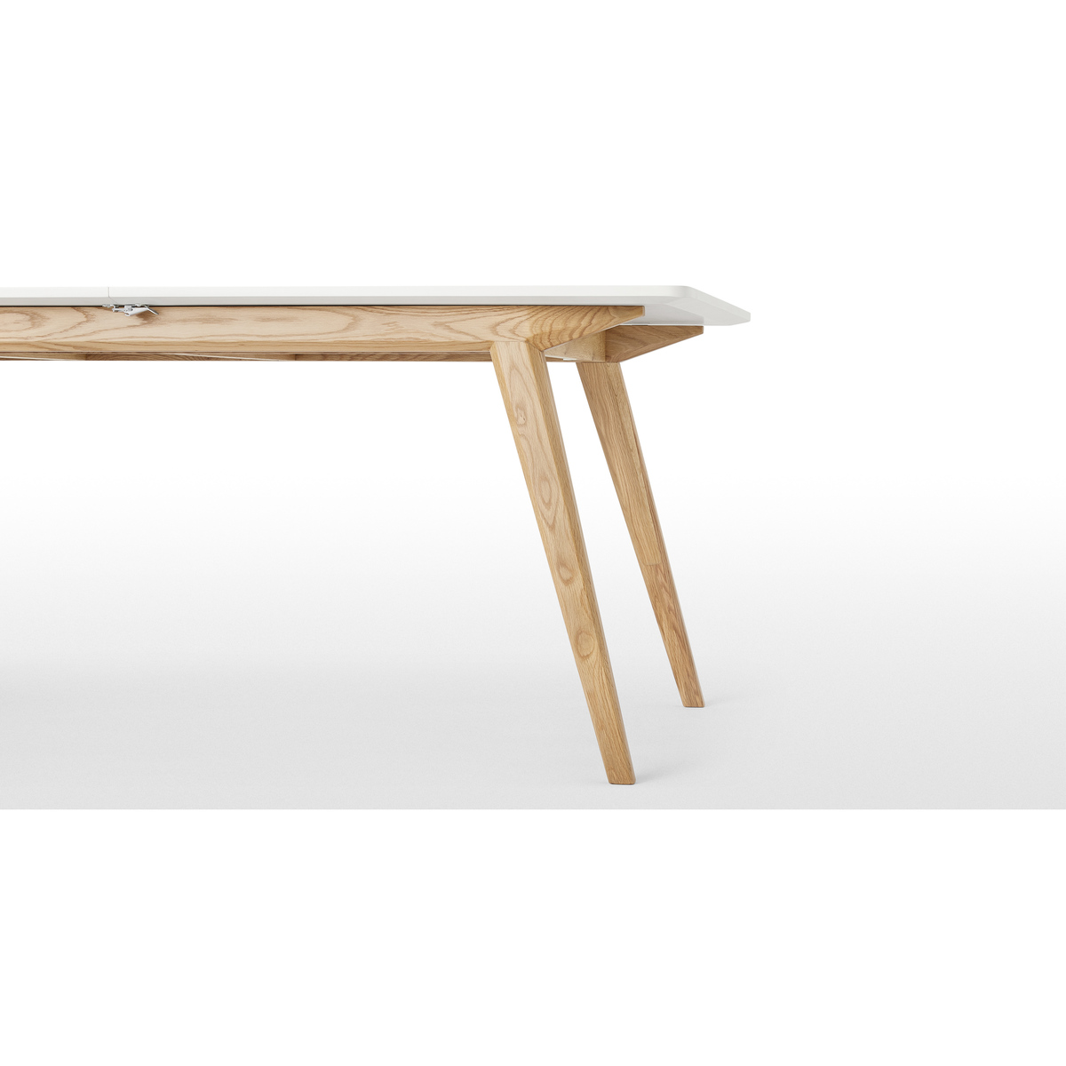 Aveiro 6-8 Seat Extending Dining Table, Natural Oak and White – image 10