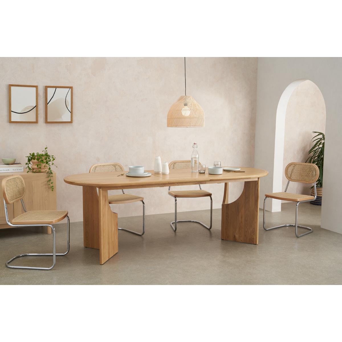 Mekkin 6-8 Seat Extending Dining Table, Oak – image 3