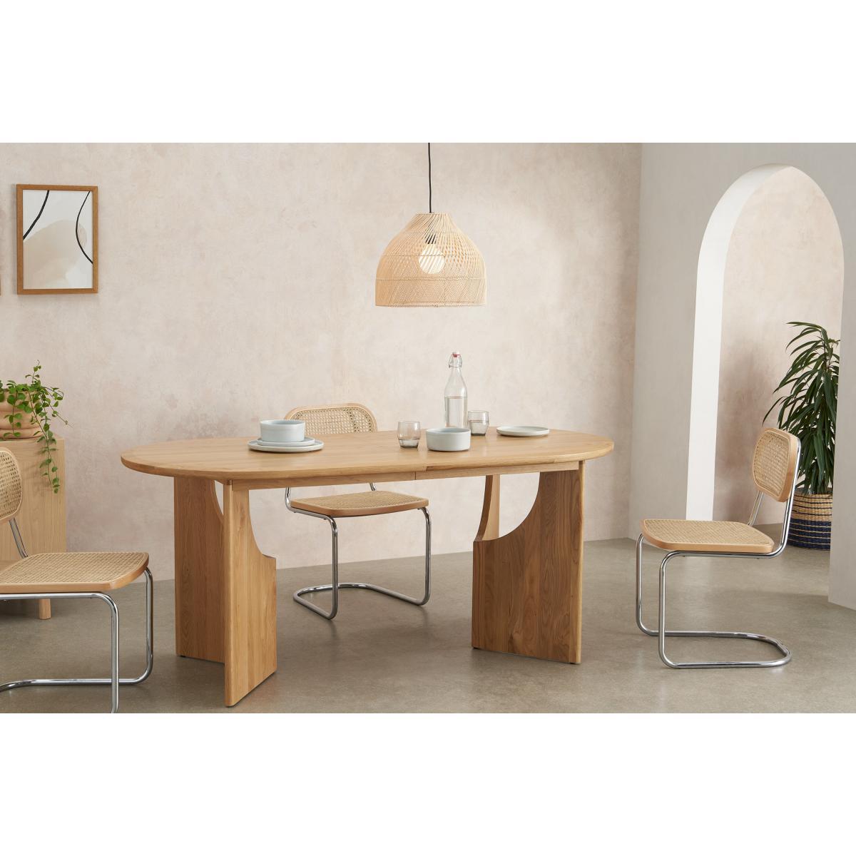 Mekkin 6-8 Seat Extending Dining Table, Oak – image 5