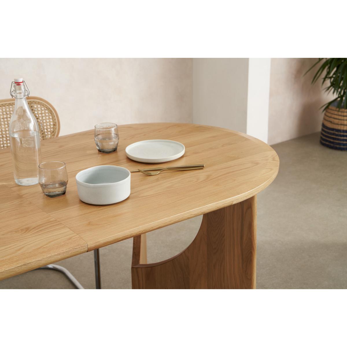 Mekkin 6-8 Seat Extending Dining Table, Oak – image 6