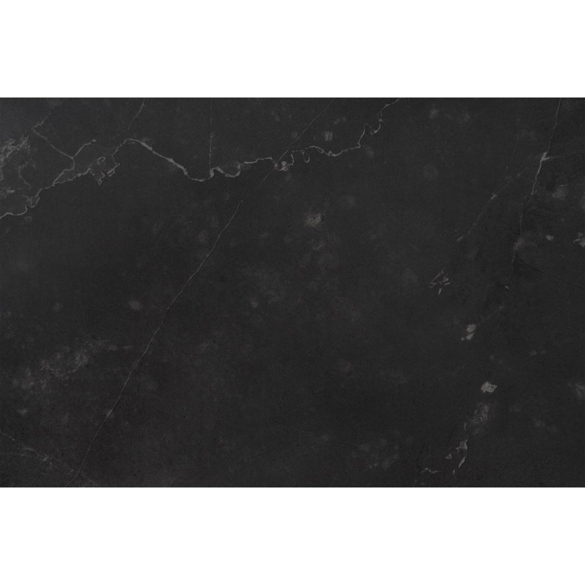 Amble 4 Seat Round Dining Table, Black Marble Effect & Black – image 7