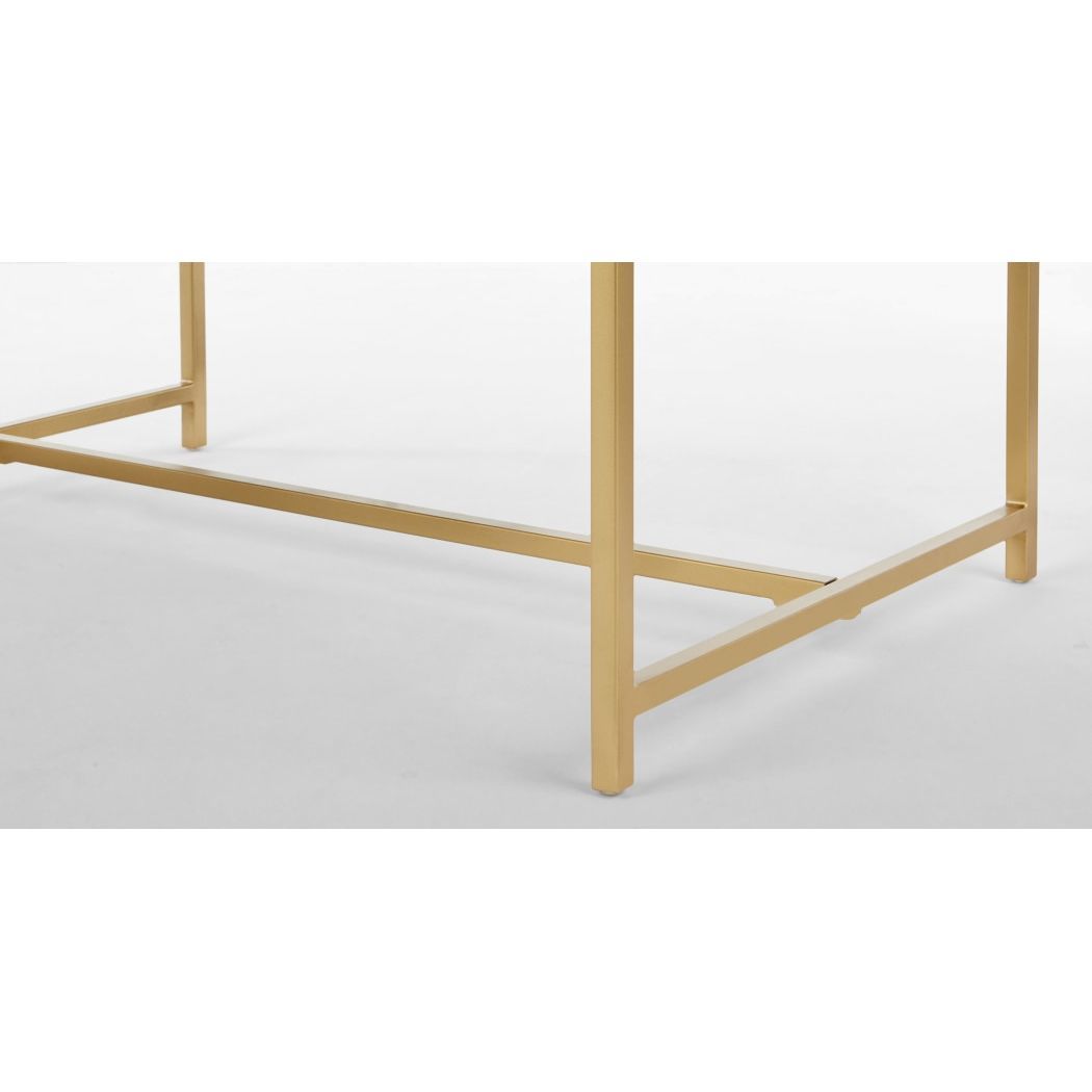 Aphra Dining table, Light Mango Wood and Brass – image 3
