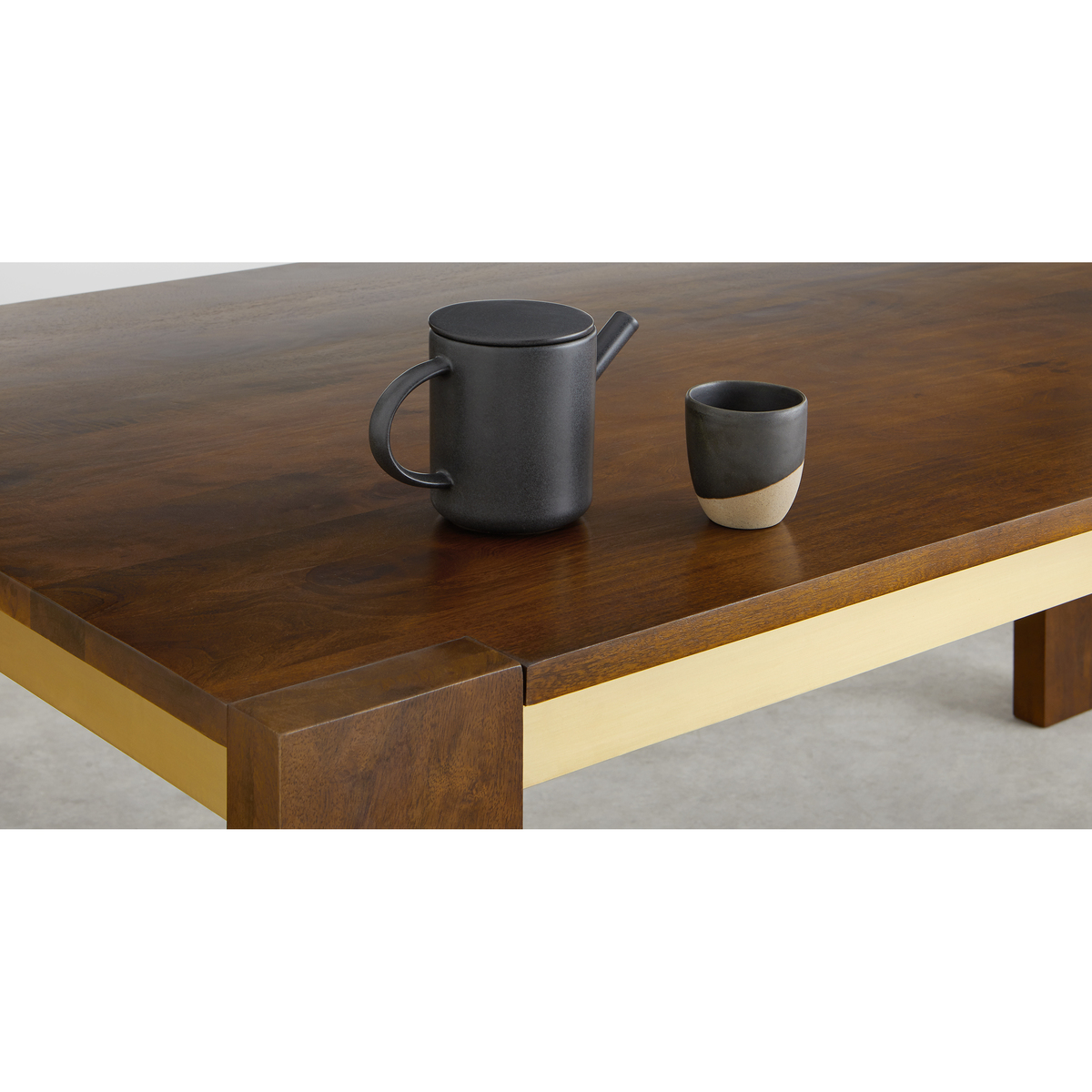 Anderson 8 Seat Dining Table, Mango Wood and Brass – image 4
