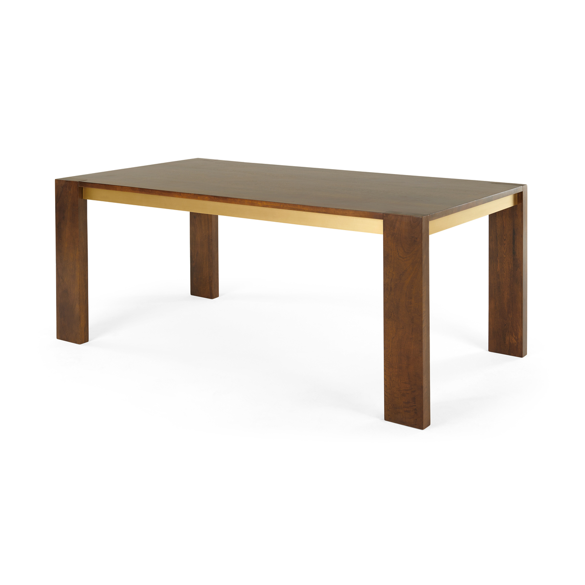 Anderson 8 Seat Dining Table, Mango Wood and Brass – image 8