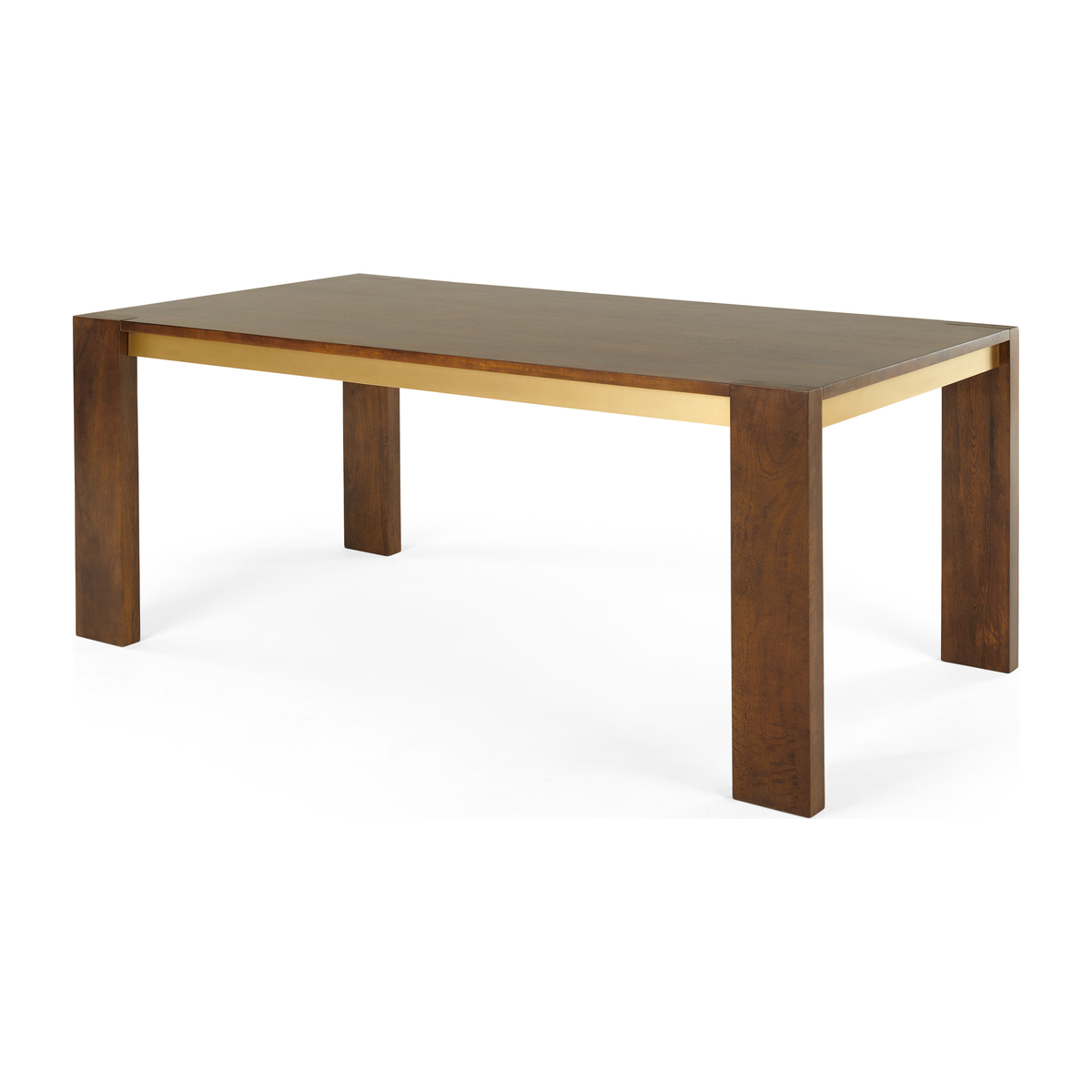 Anderson 8 Seat Dining Table, Mango Wood and Brass – image 1
