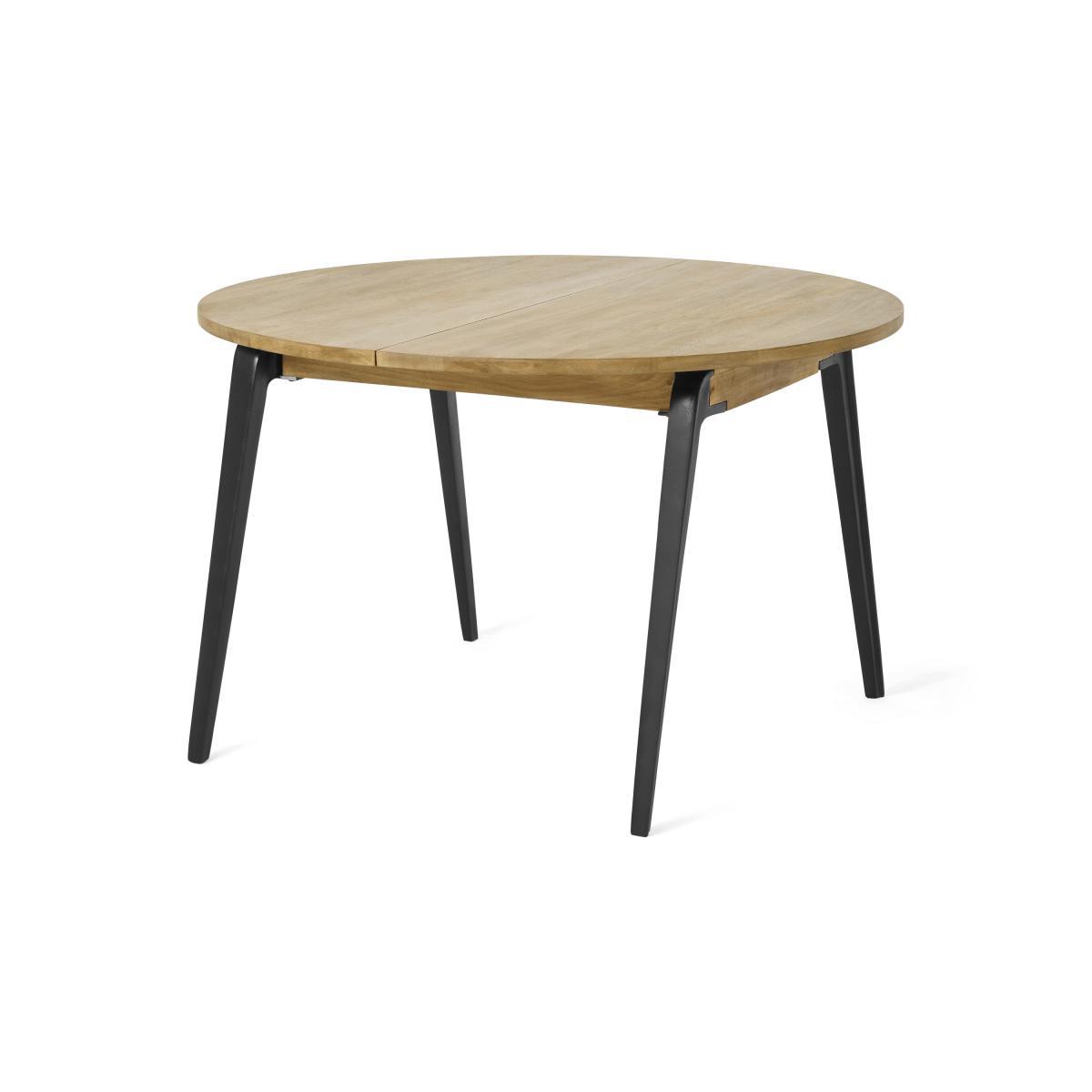 Lucien 4-6 Seat Round Extending Dining Table, Light Mango Wood – image 6