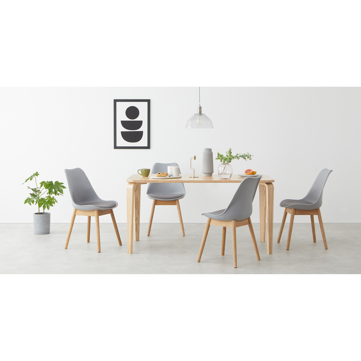MADE Essentials Alma 6 Seat Rectangle Dining Table, Ash – image 3