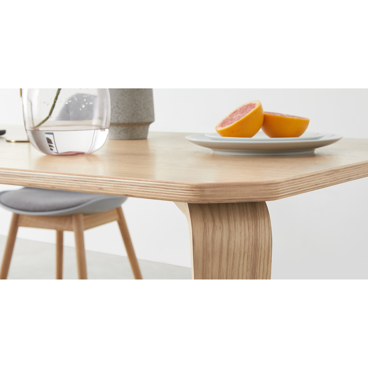 MADE Essentials Alma 6 Seat Rectangle Dining Table, Ash – image 4